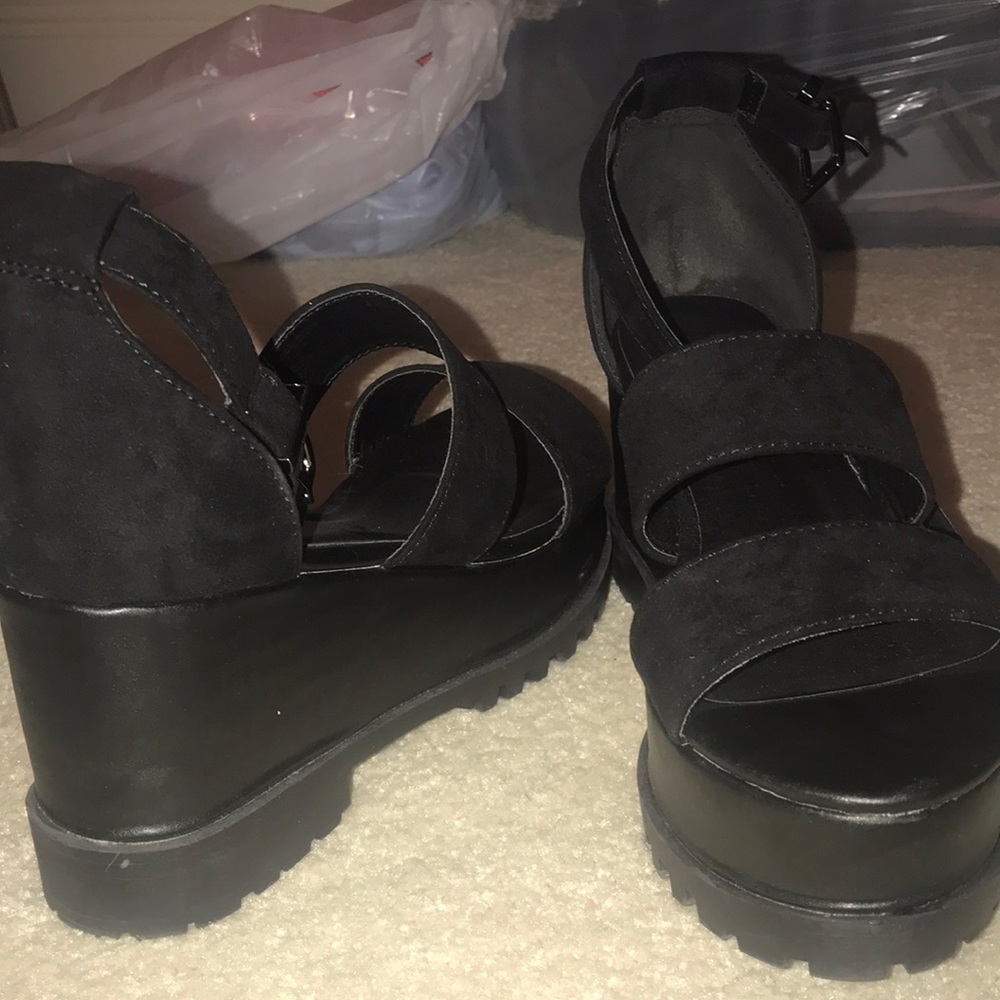 ASOS Platform Black Sandals